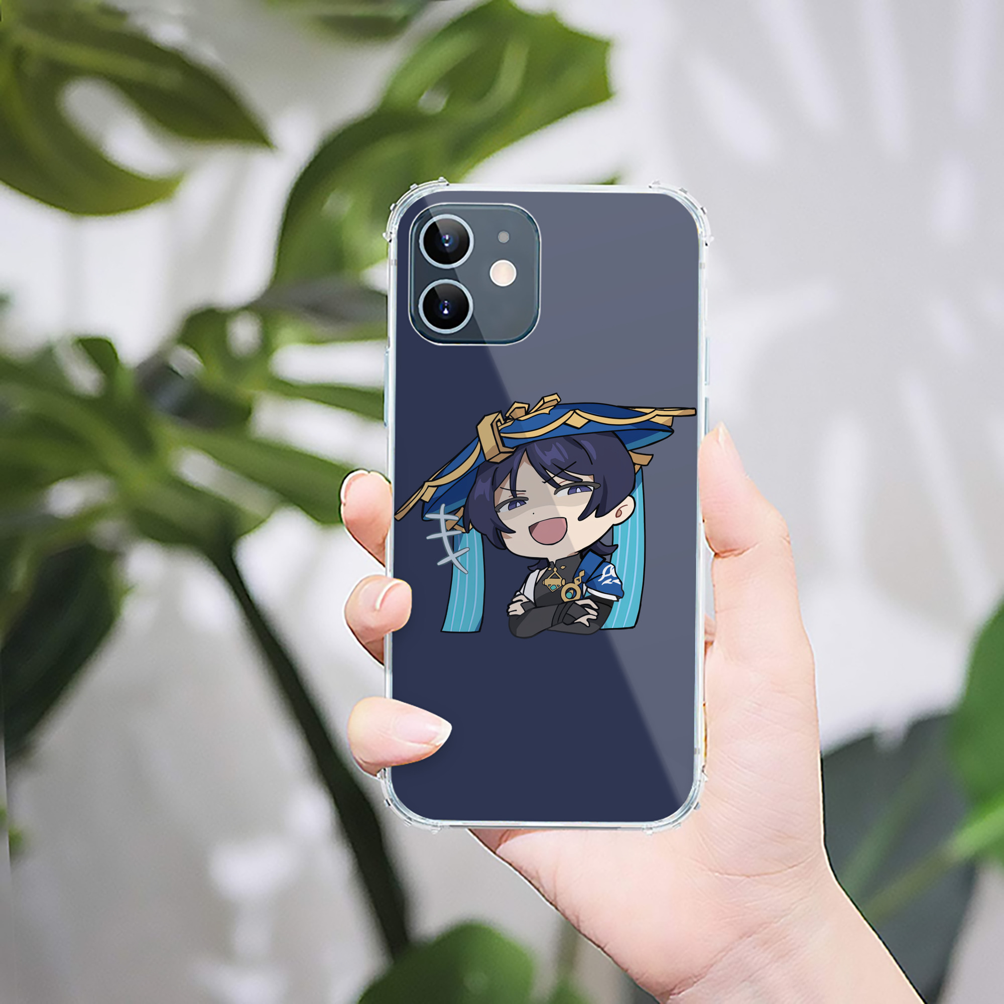 げんし神 さんペい genshin Sanpei 【iPhone 12シリーズ対応】透明スマホケース（クリアソフトケース）